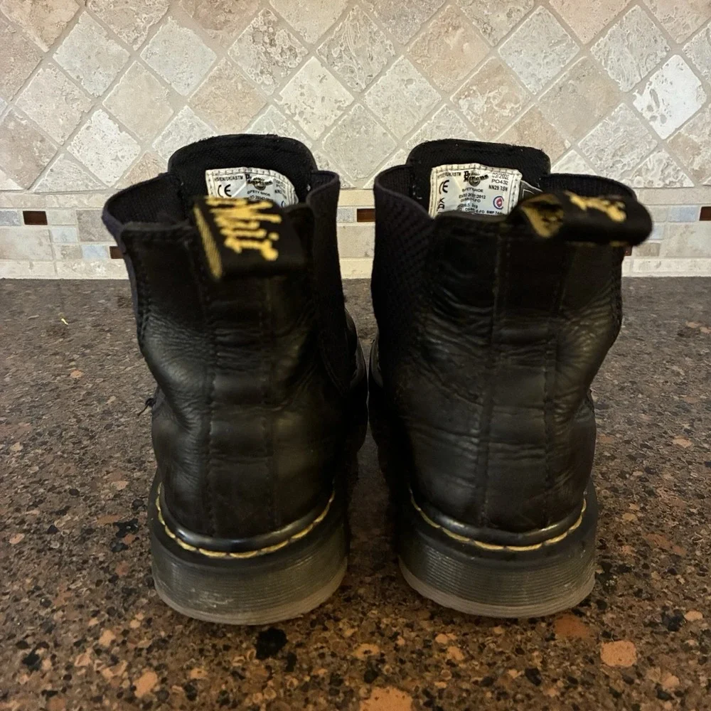 Dr Martens Chelsea Safety Boots EH ASTM F2892-18 Black Leather Mens 7 / Womens 8